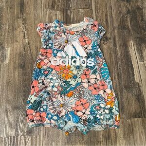 2/20 Adidas PRINTED SHORTIE ROMPER Toddler Girl 12-18M